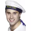 Černý námořnický klobouk se stuhou pro dospělé