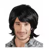 Černá retro paruka pro muže