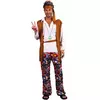 Hnědo-bílý hippie kostým pro muže, Velikost: Medium/Large
