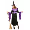 Fialový čarodějnický kostým s kloboukem pro ženy Halloween