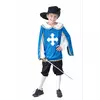 Modrý mušketýrský kostým pro chlapce, Velikost: 4-6 let (110-120 cm)