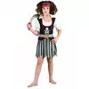 Pirátský kostým s motivem lebky pro dívky, Velikost: 4-6 let (110-120 cm)