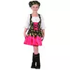 Pirátský kostým se zlatými vzory pro dívky, Velikost: 4-6 let (110-120 cm)