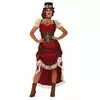 Sexy červený steampunk kostým pro ženy, Velikost: Medium (38-40)