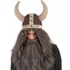 Měkká hnědá vikingská helma pro dospělé