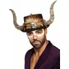 Voodoo klobouk s rohy a peřím pro dospělé
