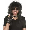 Černá paruka tvrdého rockera pro muže