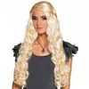 Dlouhá blond paruka s malými copánky pro ženy