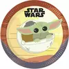 8 papírových talířů Baby Yoda The Mandalorian 23 cm