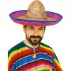 Mexické sombrero s růžovo-modrým lemem pro dospělé