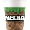 8 papírových kelímků Minecraft 200ml