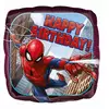 Čtvercový fóliový balónek Spider-Man Happy Birthday 43 cm