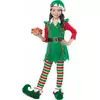 Luxusní vánoční elf kostým pro dívky, Velikost: 10-12 let (148 cm)