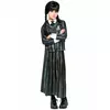 Kostým Wednesday Addams – školní uniforma pro děti, Velikost: 11-13 let (142-164 cm)