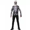 Fortnite Skull Trooper tričko + kukla pro teenagery, Velikost: 13-14 let (153 to 164 cm)
