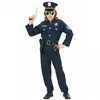 Tmavě modrý policejní kostým pro chlapce, Velikost: 5-7 let (128 cm)