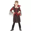 Saténový upírský kostým pro dívky Halloween, Velikost: 7-9 let (120-130 cm)