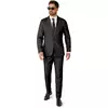 Mr. Solid černý pánský oblek Suitmeister, Velikost: XX-Large (EU 60-62)