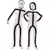 Kostým Stickman Mask pro dospělé, Velikost: Medium/Large (52)