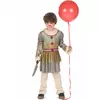 Děsivý šedý klaun kostým pro chlapce, Velikost: 7-9 let (120-130 cm)