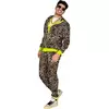 Kostým teplákové soupravy 80s leopard pro dospělé, Velikost: Small