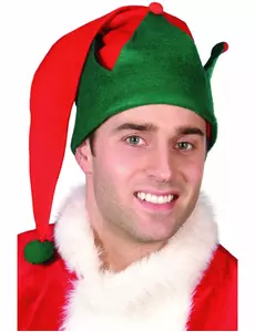 Vánoční elfí čepice s pomponem pro dospělé