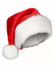 Vánoční čepice s bílým kožíškem