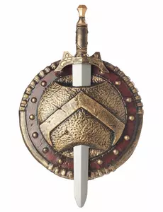 Plastový spartský štít a meč