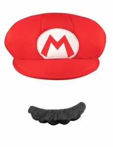 Čepice Mario s knírem pro dospělé