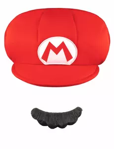 Dětská čepice Mario s knírem