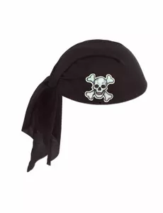 Pirátská bandana čepice pro dospělé v černé barvě