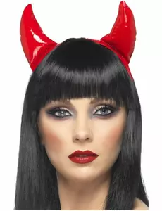 Červené rohy čerta pro dospělé Halloween