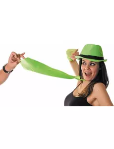 Fluorescenčně zelená kravata pro dospělé