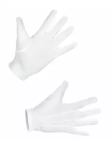 Krátké bílé rukavice pro dospělé, Velikost: Medium/Large