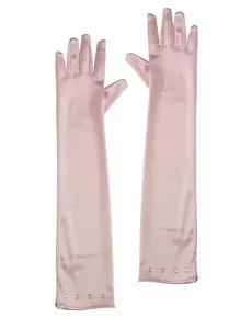 Dětské dlouhé růžové rukavice