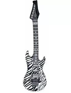 Nafukovací zebra rocková kytara pro dospělé