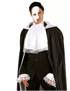 Bílý krajkový jabot a manžety pro dospělé