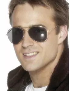 Zlaté aviator brýle se zlatým rámem pro dospělé
