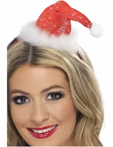 Mini třpytivý klobouček paní Vánoční pro ženy