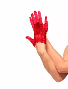 Červené mini rukavice pro ženy