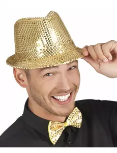 Zlatý flitrovaný motýlek pro dospělé