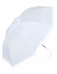 Bílý deštník z imitace krajky