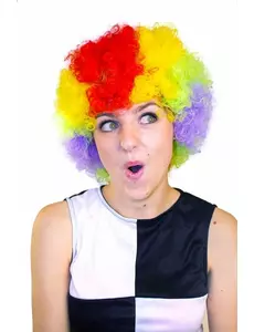 Standardní vícebarevná klaunská paruka pro dospělé