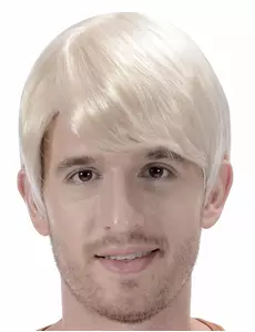 Krátká blond paruka pro muže
