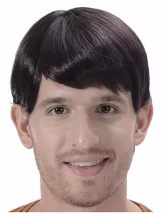 Krátká hnědá paruka pro muže