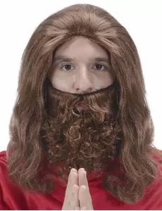 Paruka Ježíše s vousy pro muže