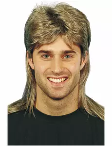 Blond mullet paruka s melírem pro muže