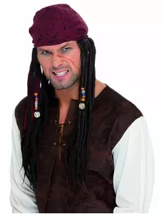 Pirátská paruka s dredy pro muže