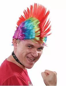 Vícebarevná punk paruka pro muže
