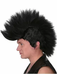 Černá punk paruka pro muže